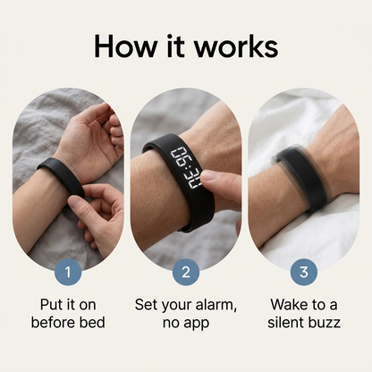 Hushwake Silent Vibrating Alarm Wristband