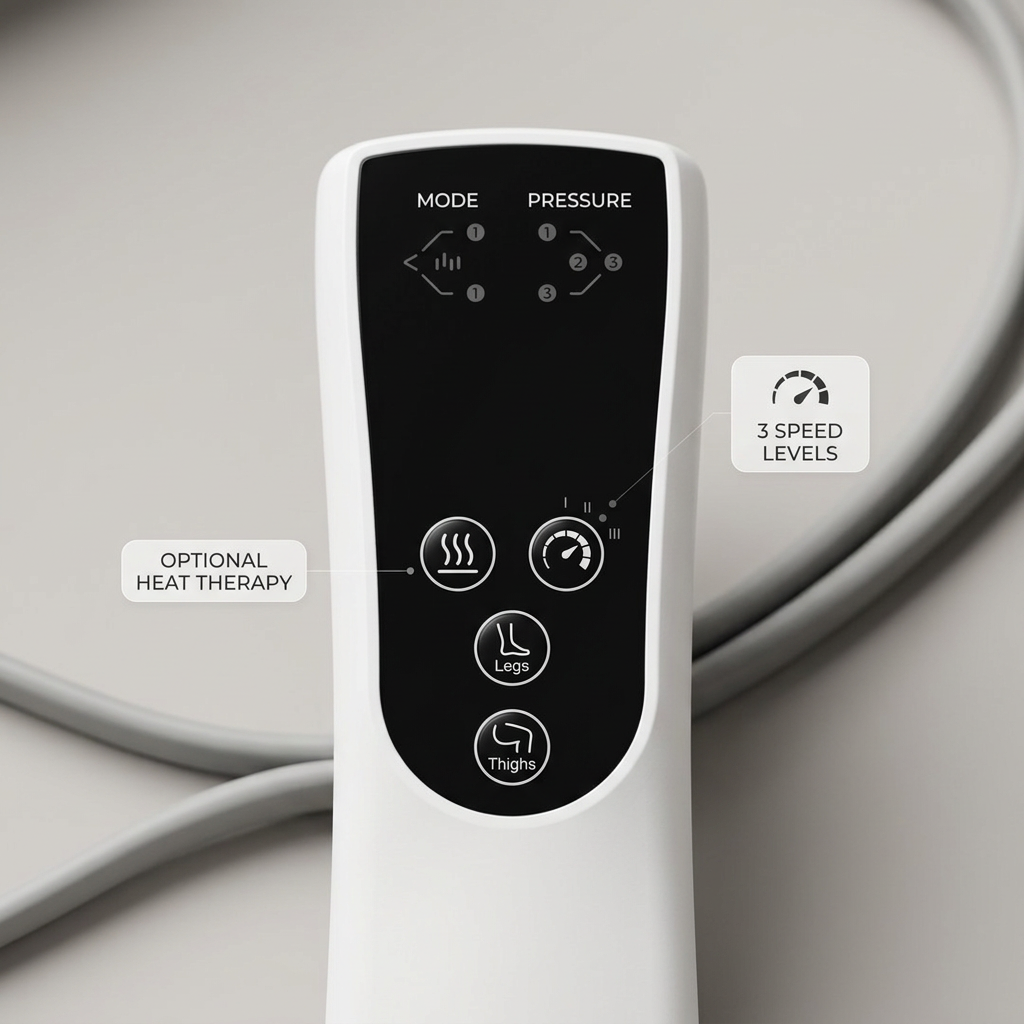 WizzFit Leg Massager Machine with Heat, 3-Speed